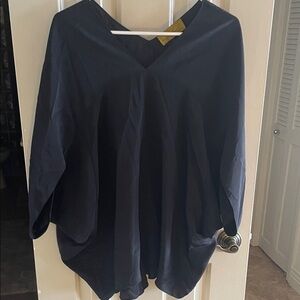 Nichole Miller 100% silk Elegant Black Women's Top